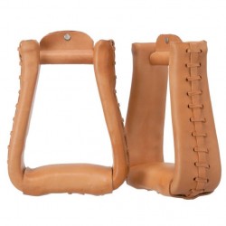 Leather Covered Stirrups Tan